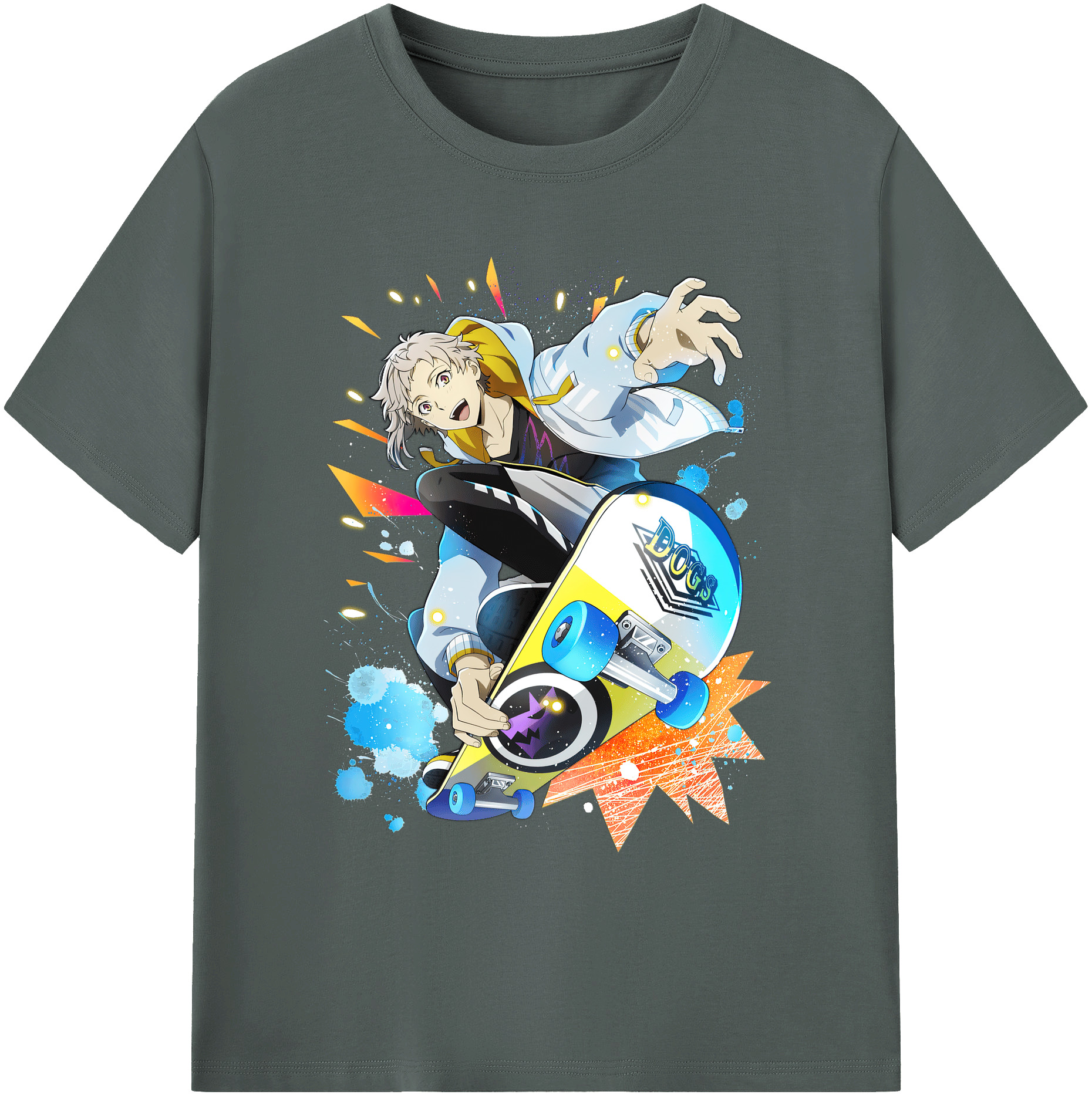 （画像用） 文豪ストレイドッグス Bungo Stray Dogs 綿100％ メンズ半袖Tシャツ｜肌触りやわらか＆通気性